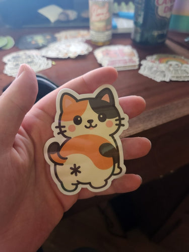 Calico Cat Booty Sticker – Funny Cat Butt Vinyl Decal - Sticker - Charm and Char